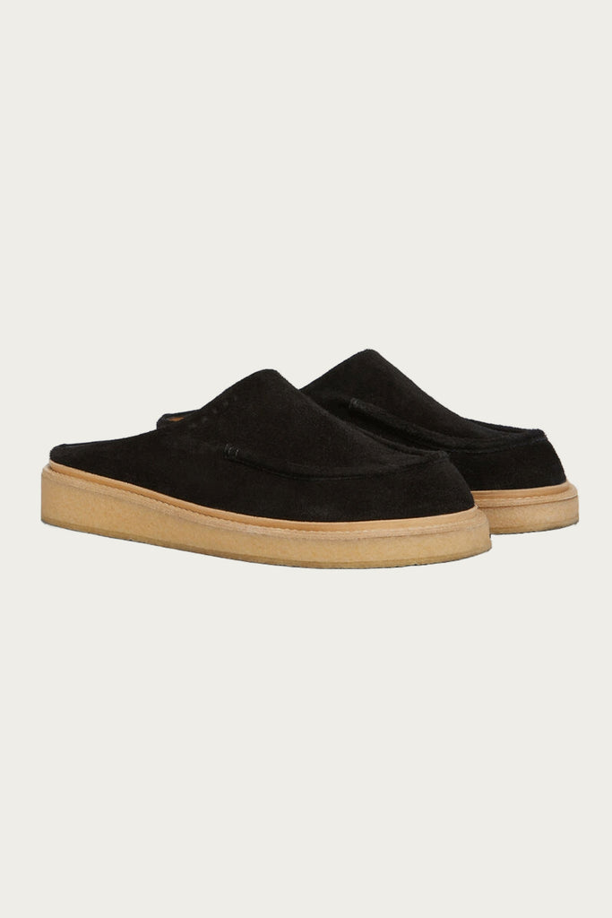 Marni - Suede Sabot - Black - Canoe Club