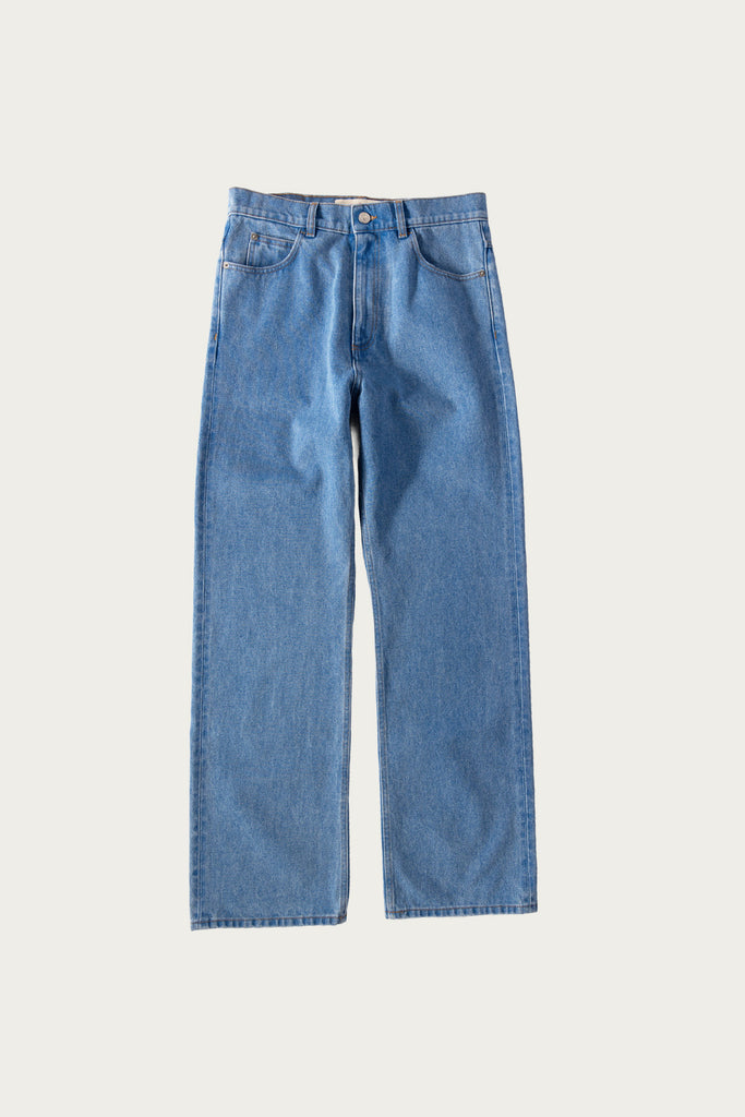 Marni - Bleached Coated Organic Denim - Cobalt - Canoe Club