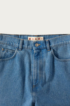 Marni - Bleached Coated Organic Denim - Cobalt - Canoe Club