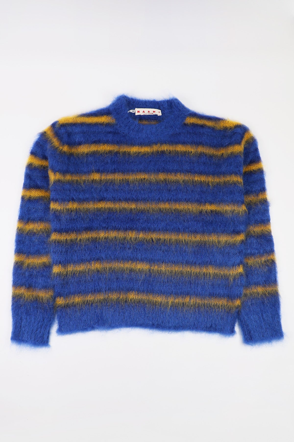 Marni - Blue Striped Mohair Jumper -  Royal - Canoe Club
