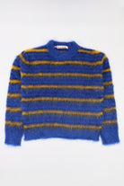 Marni - Blue Striped Mohair Jumper -  Royal - Canoe Club