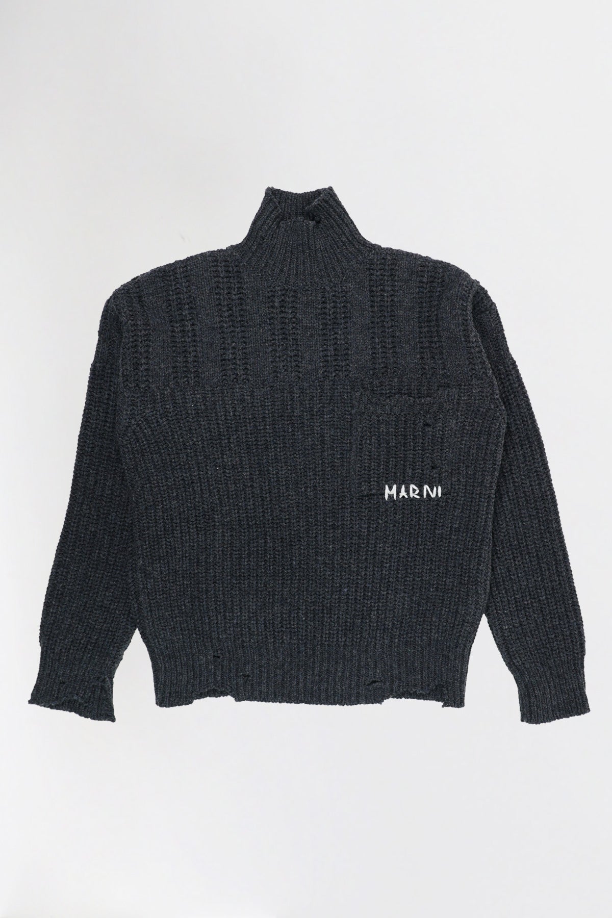 Marni - Broken Fisherman Turtleneck - Dark Grey - Canoe Club