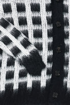 Marni - Brushed Check Fuzzy Wuzzy Cardigan - Black - Canoe Club
