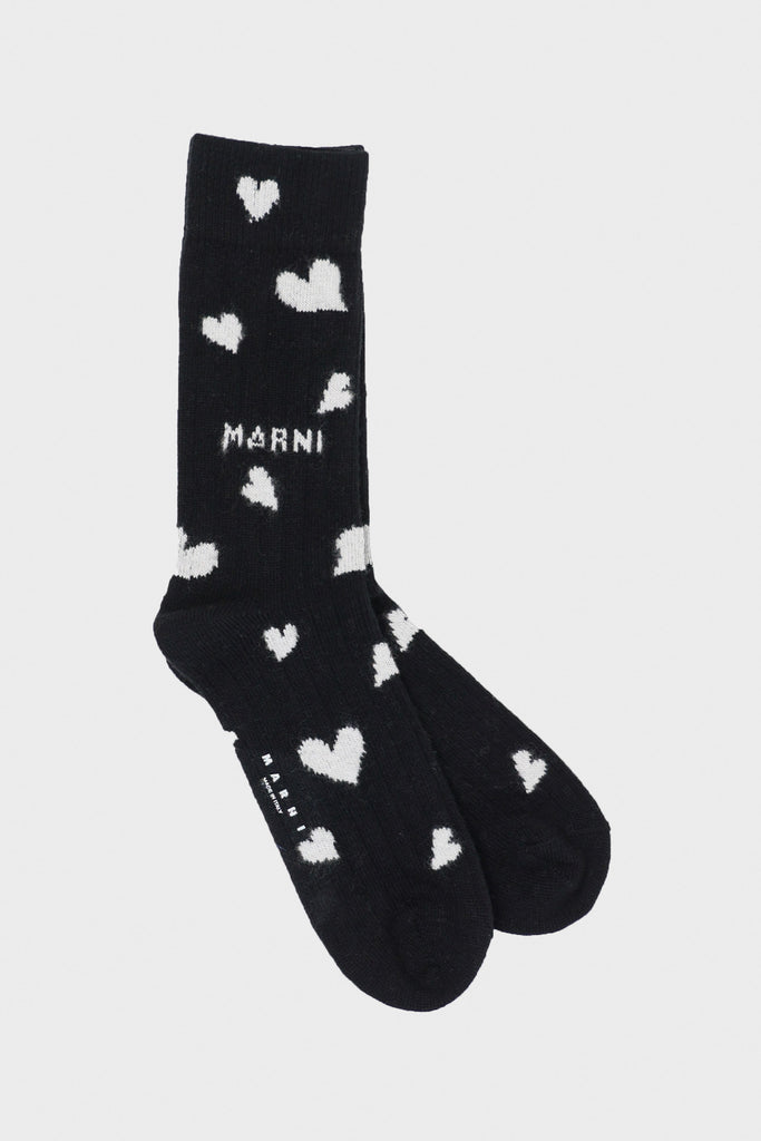Marni - Bunch of Heart Socks - Black - Canoe Club