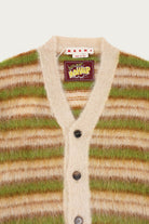 Marni - Camel Striped Mohair Cardigan - Light Camel - Canoe Club
