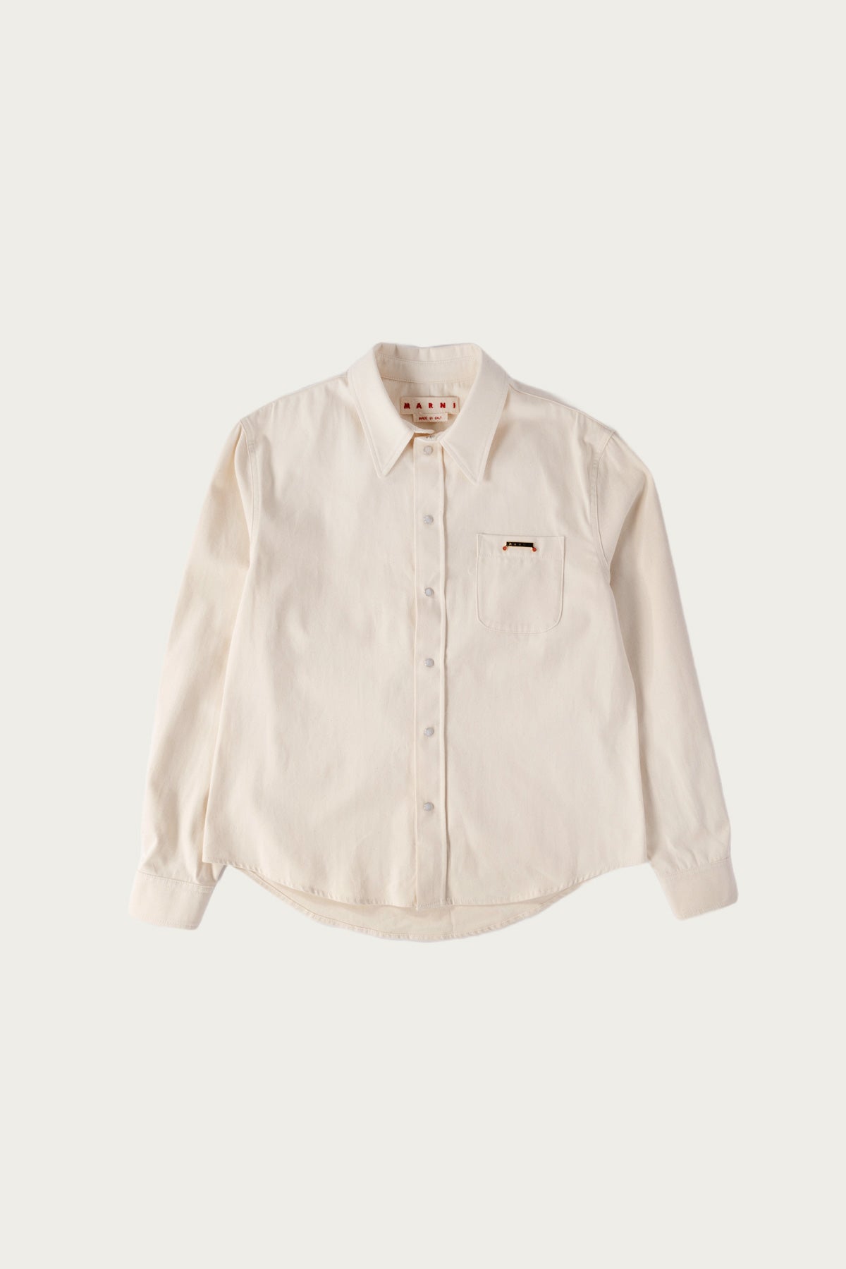 Marni - Colored Light Denim Western Shirt - Bone - Canoe Club