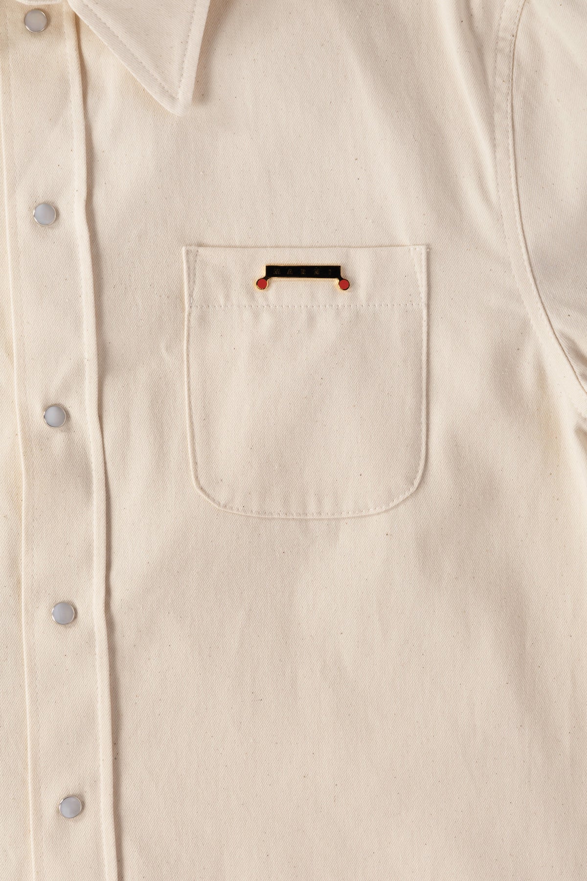 Marni - Colored Light Denim Western Shirt - Bone - Canoe Club