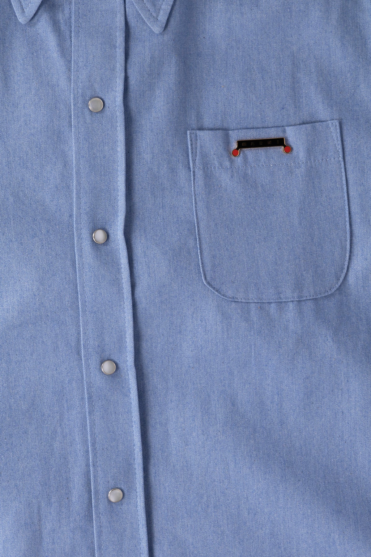 Marni - Colored Light Denim Western Shirt - Iris Blue - Canoe Club