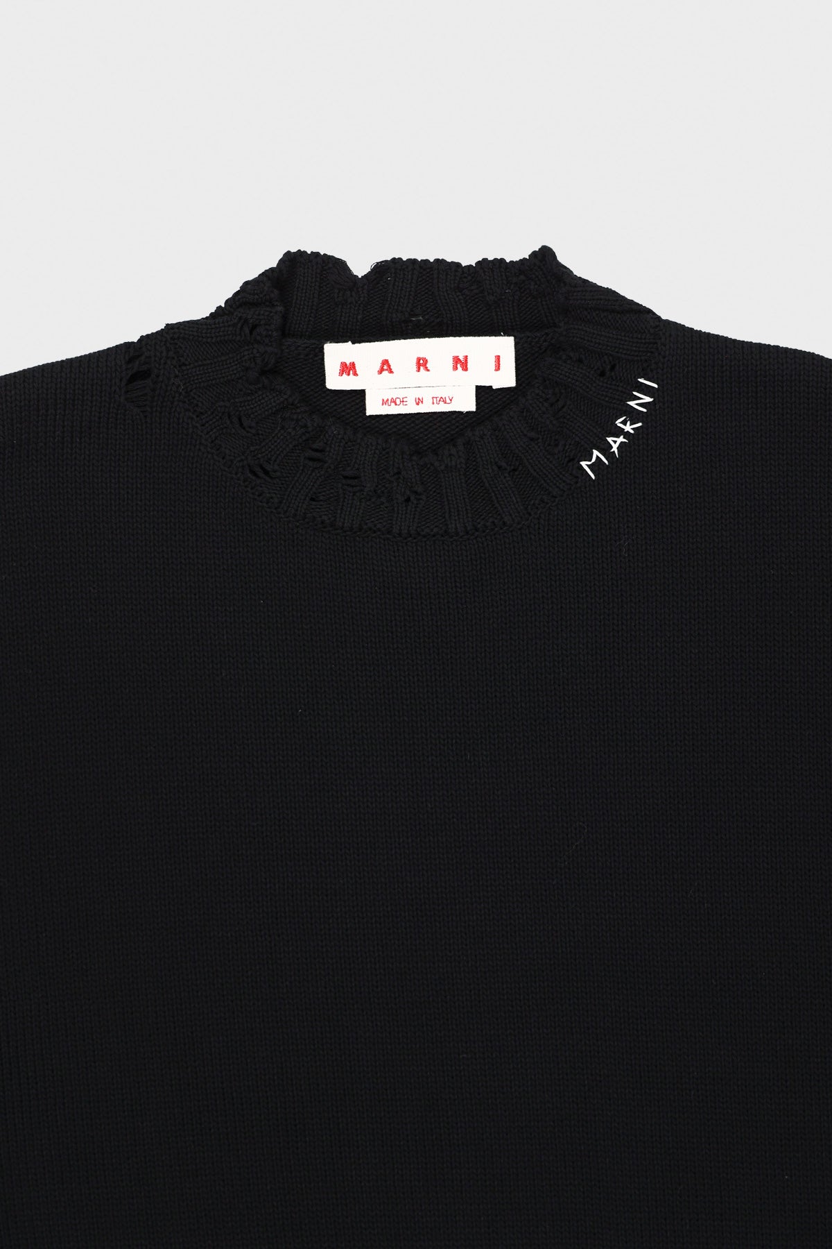 Marni - Dishevelled Cotton Sweater - Black - Canoe Club