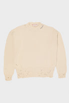 Marni - Dishevelled Cotton Sweater - Stone White - Canoe Club