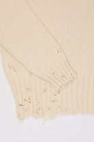 Marni - Dishevelled Cotton Sweater - Stone White - Canoe Club