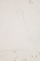 Marni - Dishevelled Cotton 5 Gauge Hoodie - Lily White - Canoe Club