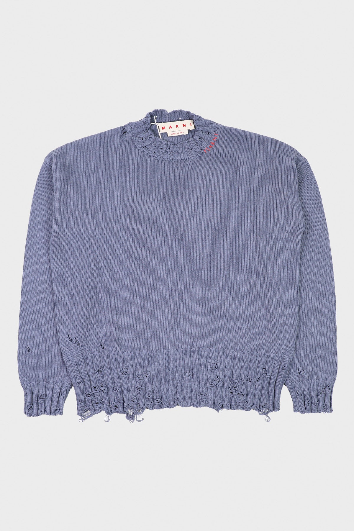 Marni Dishevelled Cotton Sweater | Stone White | Canoe Club 46