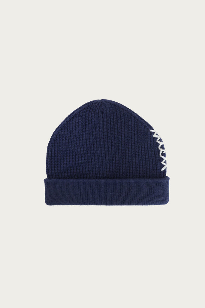 Marni - Embroidered Logo Beanie - Light Navy - Canoe Club