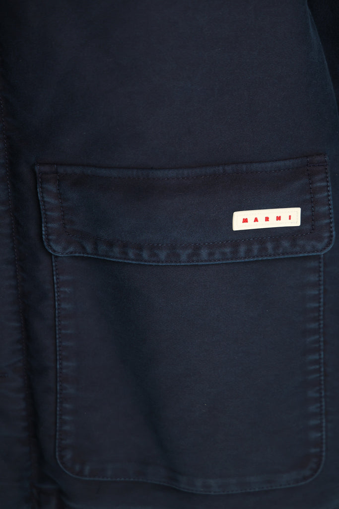 Marni - Garment Dyed Moleskin Work Jacket - Light Navy - Canoe Club