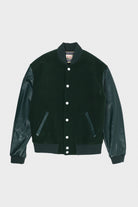 Marni - Green Wool Felt Bomber w/ Leather Sleeves - Spherical Green - Canoe Club