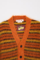 Marni - Iconic Brushed Stripes Cardigan - Lobster - Canoe Club
