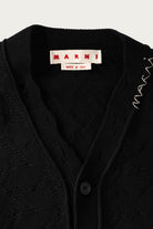 Marni - Jacquard Dishevelled Cotton 5G Cardigan - Black - Canoe Club