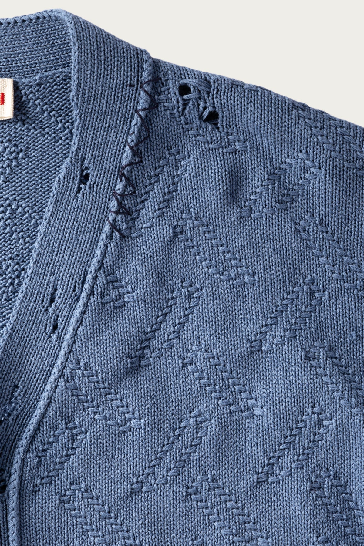 Marni - Jacquard Dishevelled Cotton 5G Cardigan - Sapphire Blue - Canoe Club