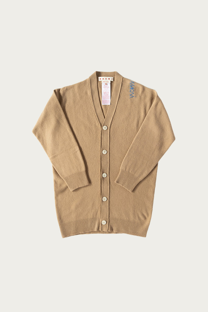 Marni - Light Shetland Cardigan - Winter Wheat - Canoe Club