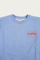 Marni - Loopback Cotton Crewneck Sweater - Light Blue - Canoe Club