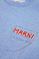 Marni - Loopback Cotton Crewneck Sweater - Light Blue - Canoe Club
