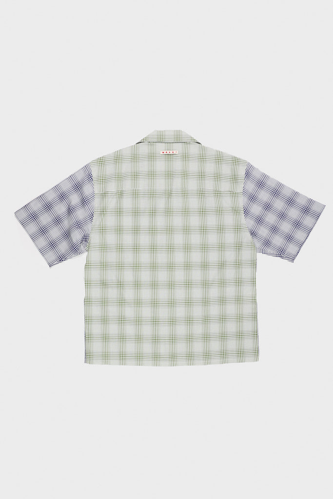 Marni - Organic Poplin Check Camp Shirt - Blue Marine - Canoe Club