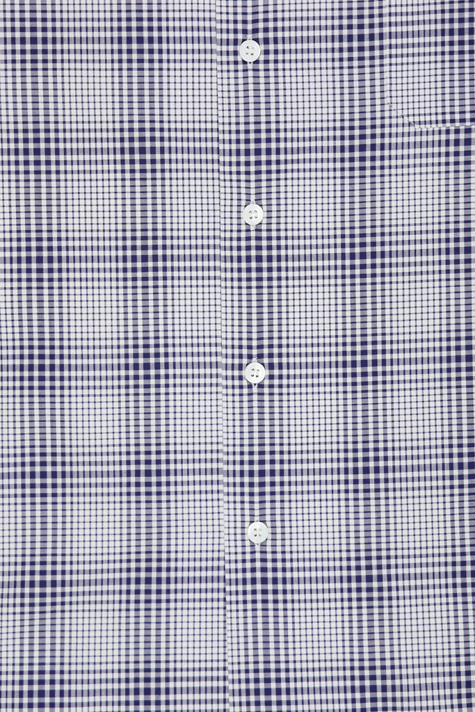 Marni - Organic Poplin Check Camp Shirt - Blue Marine - Canoe Club