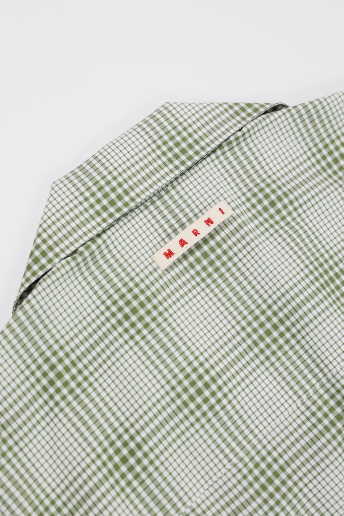 Marni - Organic Poplin Check Camp Shirt - Blue Marine - Canoe Club