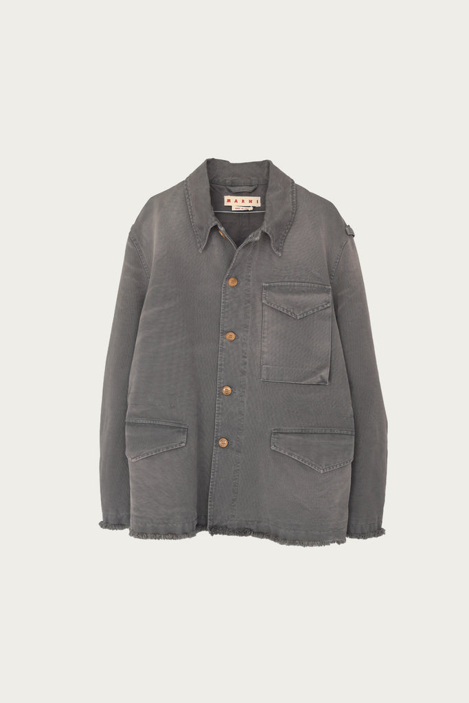 Marni - Overdyed Cotton Canvas Workwear Jacket - Dolphin Grey - Canoe Club