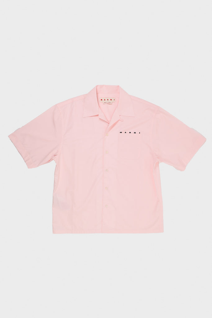 Marni - Poplin Logo Camp Shirt - Pink Gummy - Canoe Club