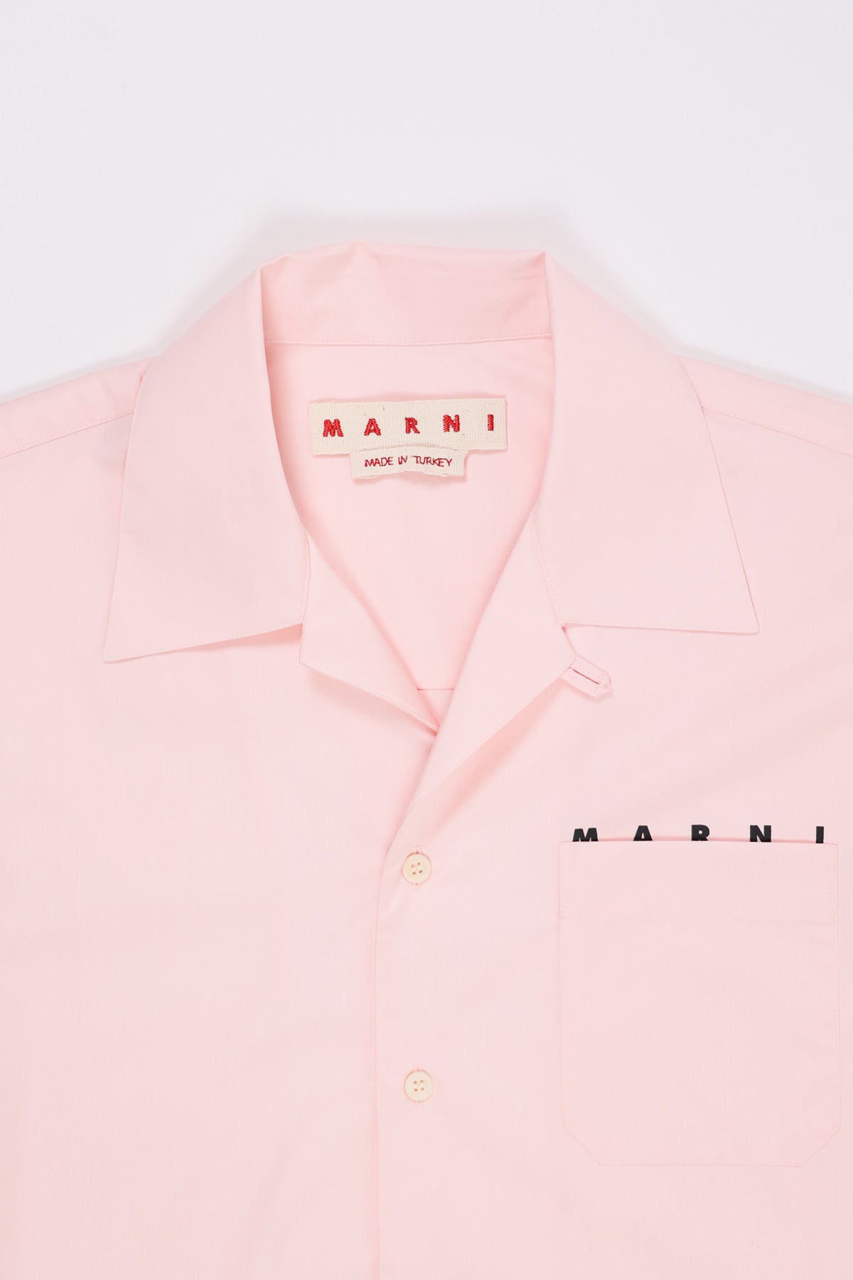 Marni - Poplin Logo Camp Shirt - Pink Gummy - Canoe Club