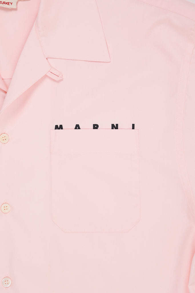 Marni - Poplin Logo Camp Shirt - Pink Gummy - Canoe Club