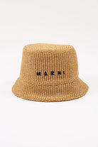 Marni - Raffia Bucket with Logo - Caramel - Canoe Club