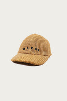 Marni - Raffia Cap with Logo - Caramel - Canoe Club