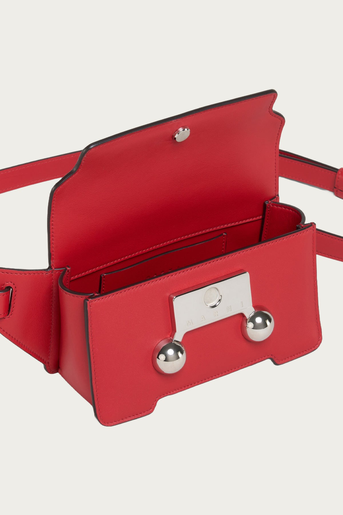 Marni - Trunkaroo Cross-Body Bag - Red Leather - Canoe Club