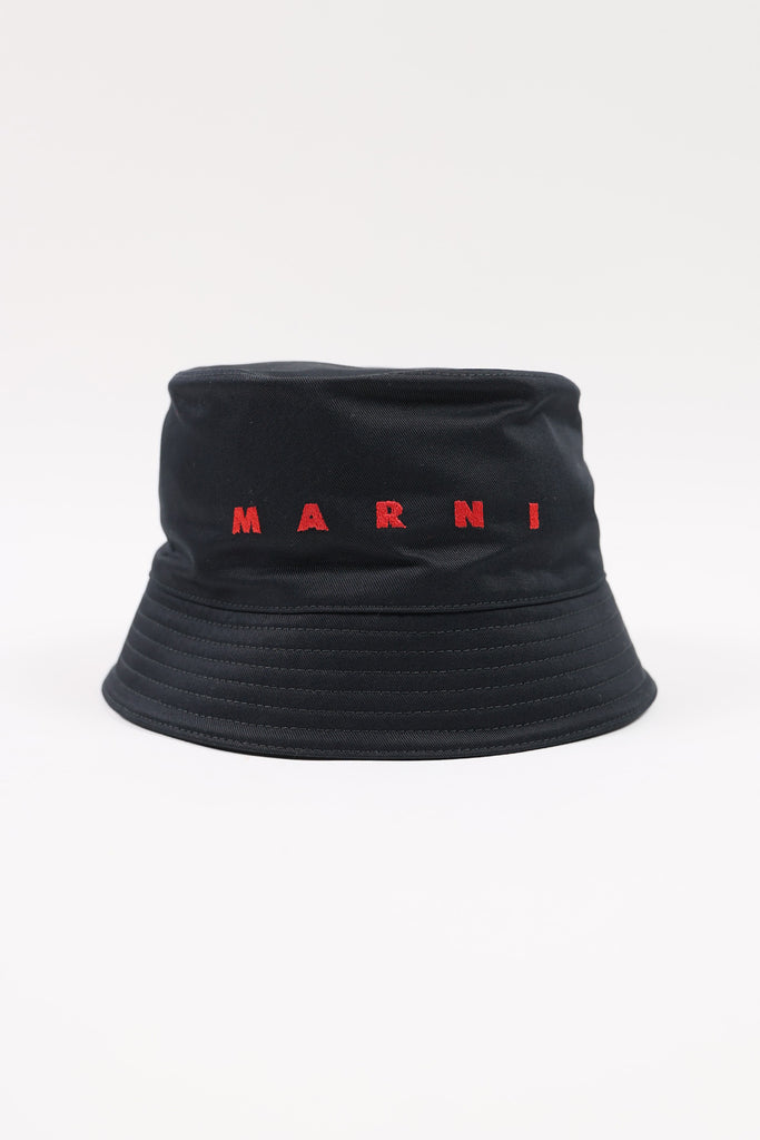Marni - Red Logo Bucket Hat - Black - Canoe Club