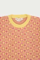 Marni - Shetland Wool Roundneck Sweater - Pink/Yellow - Canoe Club