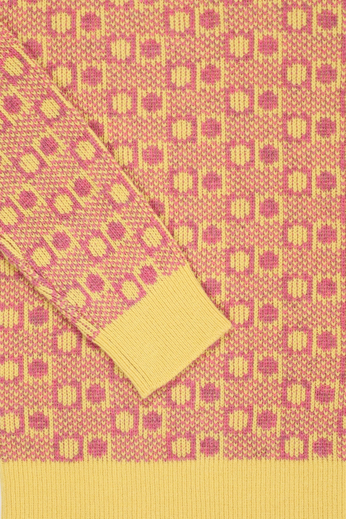 Marni - Shetland Wool Roundneck Sweater - Pink/Yellow - Canoe Club
