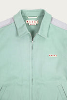 Marni - Striped Sleeve Jacket - Mint/Gray - Canoe Club
