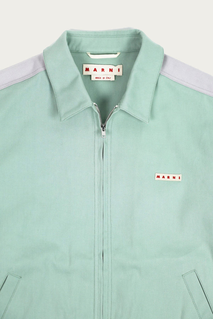 Marni - Striped Sleeve Jacket - Mint/Gray - Canoe Club