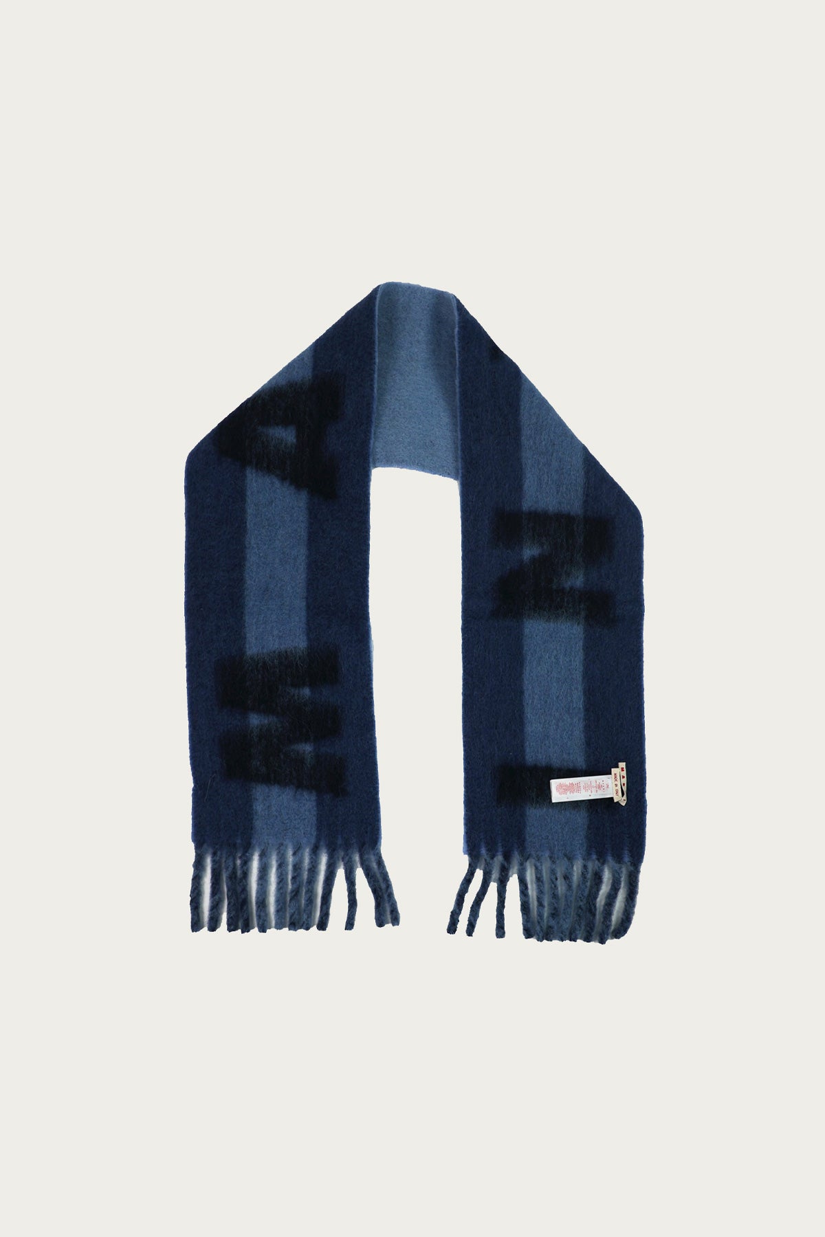 美品MARNI 23ss STRIPED BRUSHED WOOL SCARF Striped Brushed Wool Scarf in Sea Green – SVRN