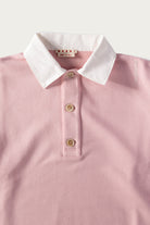 Marni - Two-Tone Polo Sweatshirt - Pink/White - Canoe Club