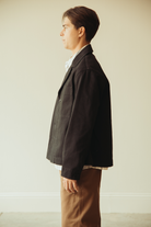 Margaret Howell - MHL Minimal Blazer - Black Raised Cotton Drill - Canoe Club