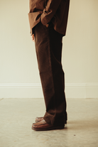 Margaret Howell - MHL Simple Trousers - Chestnut 8 Wale Cotton Corduroy - Canoe Club