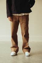 Margaret Howell - MHL Simple Trousers - Tobacco Raised Cotton Drill - Canoe Club