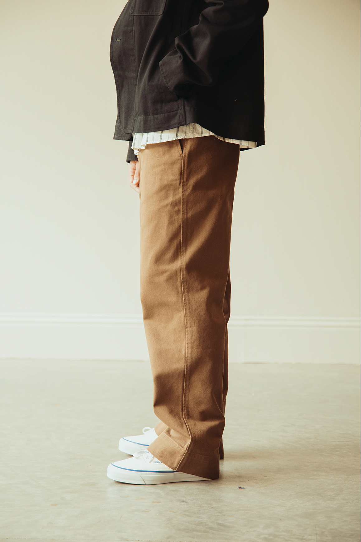 Margaret Howell - MHL Simple Trousers - Tobacco Raised Cotton Drill - Canoe Club
