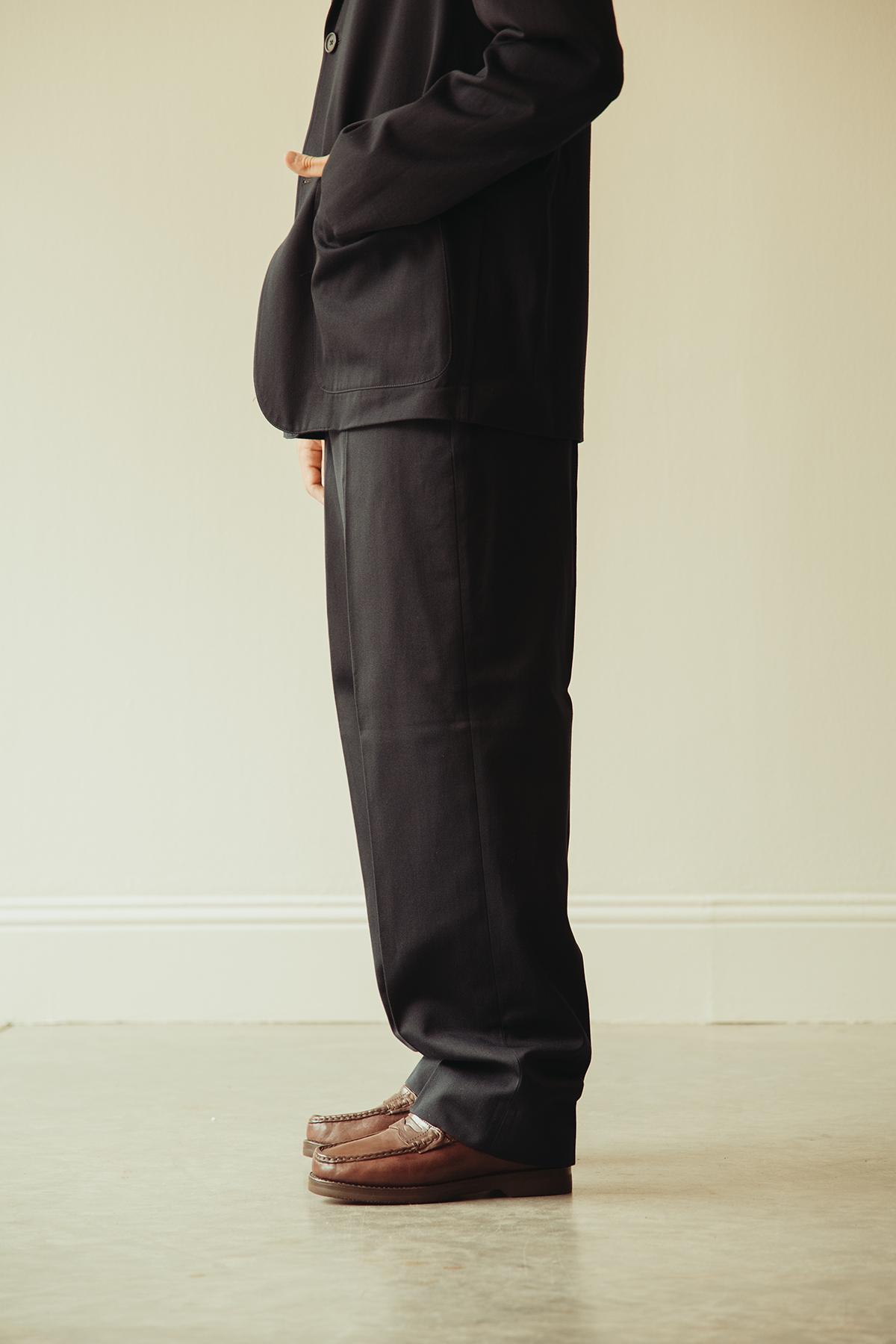 Margaret Howell - Tailors Trousers - Navy Worsted Wool Cotton - Canoe Club