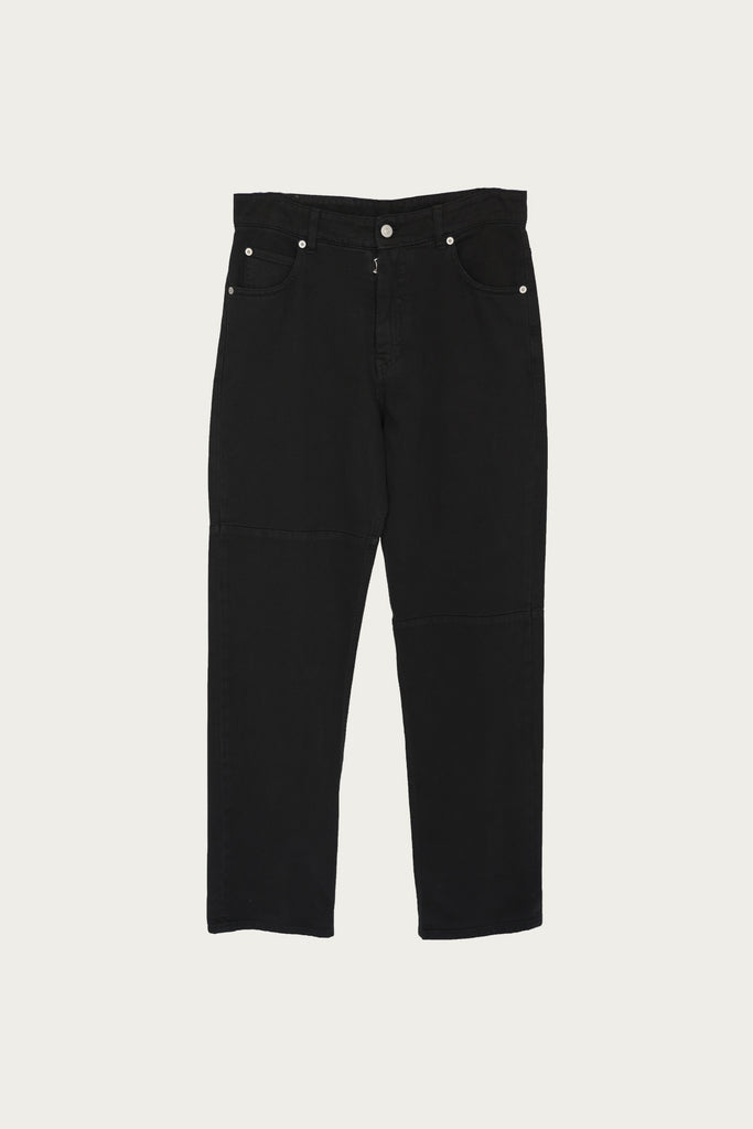 MM6 Maison Margiela - 5 Pocket Bull Cotton Trousers - Black - Canoe Club