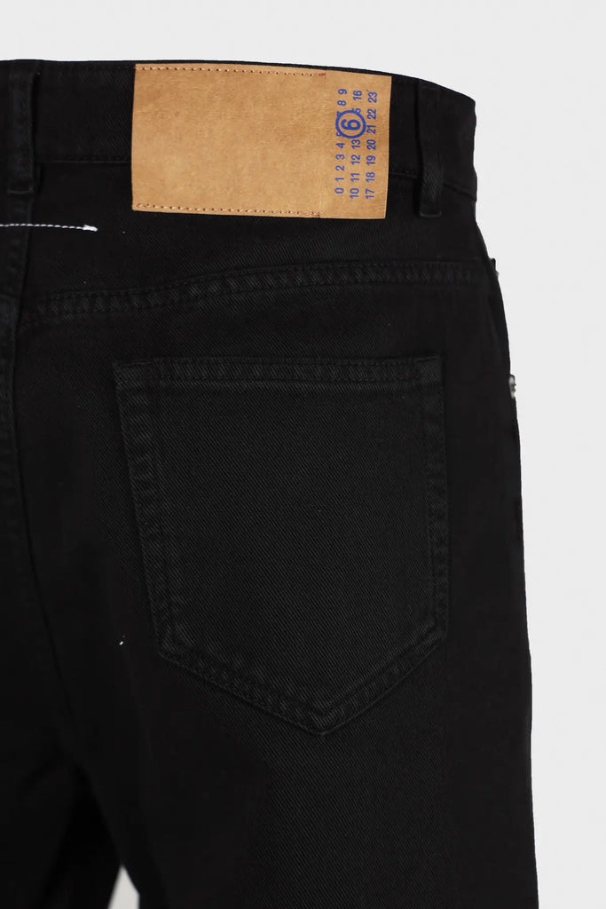 MM6 Maison Margiela - 5 Pocket Bull Cotton Trousers - Black - Canoe Club